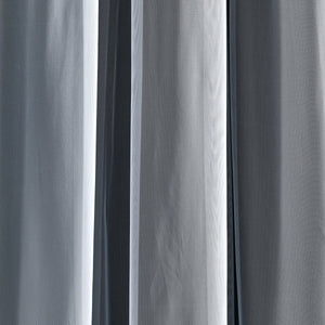 Grommet Sheer With Insulated Blackout Lining Curtain Panel Set