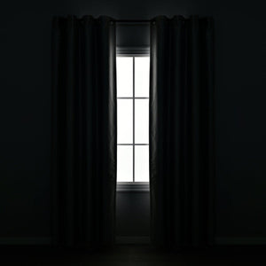 Grommet Sheer With Insulated Blackout Lining Curtain Panel Set
