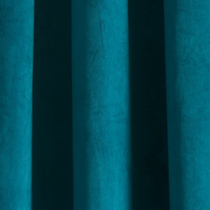 Prima Velvet Solid Grommet Light Filtering Curtain Panel Set