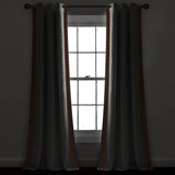 Block Border Blackout Window Curtain Panel