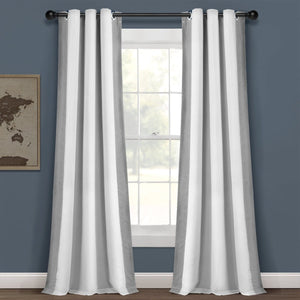 Block Border Blackout Window Curtain Panel
