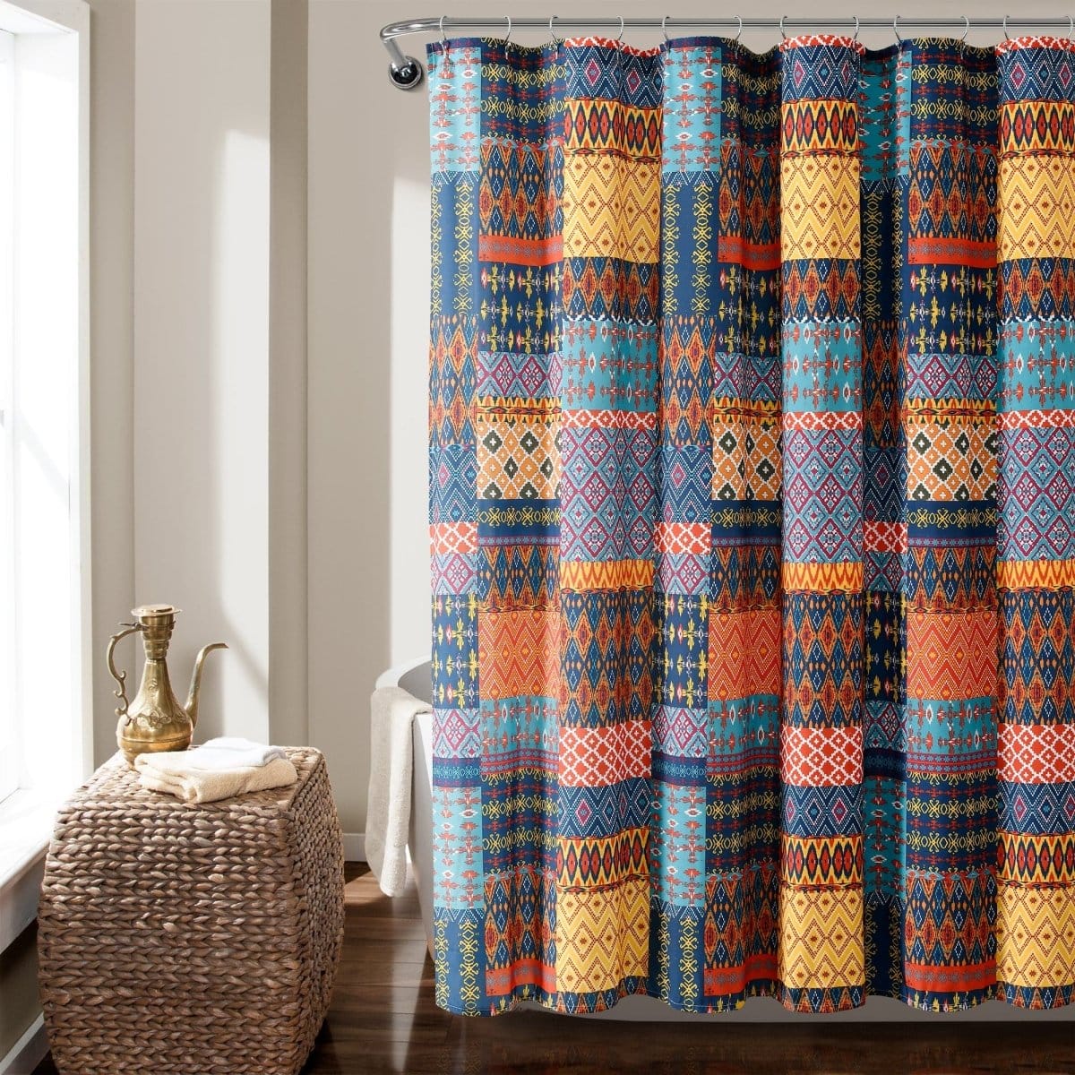 LushDecor Misha Shower Curtain in Multi