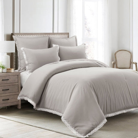 Rosalie Cottagecore Lace Trim 5 Piece Comforter Set