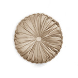 Round Pleated Soft Velvet Throw Pillow