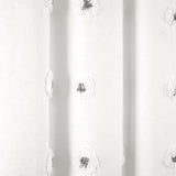 Boho Circle Tufted Yarn Dyed Recycled Cotton Blend Shower Curtain