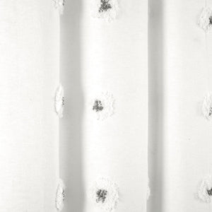 Boho Circle Tufted Yarn Dyed Recycled Cotton Blend Shower Curtain