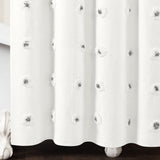 Boho Circle Tufted Yarn Dyed Recycled Cotton Blend Shower Curtain