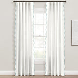 Coastal Chic Scalloped Edge Window Curtain Panel Set