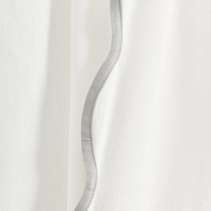 Coastal Chic Scalloped Edge Window Curtain Panel Set