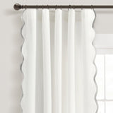 Coastal Chic Scalloped Edge Window Curtain Panel Set