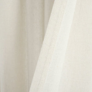 Boho Faux Linen Tassel Color Block Window Curtain Panel Set