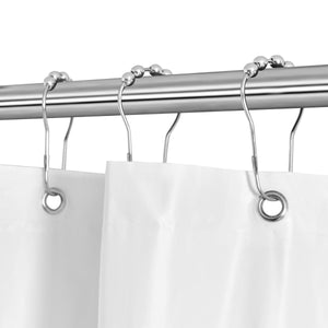 Rust Resistant Double Glide Metal Shower Curtain Hook Rings 12-Pc Set
