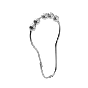 Rust Resistant Double Glide Metal Shower Curtain Hook Rings 12-Pc Set