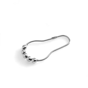 Rust Resistant Double Glide Metal Shower Curtain Hook Rings 12-Pc Set
