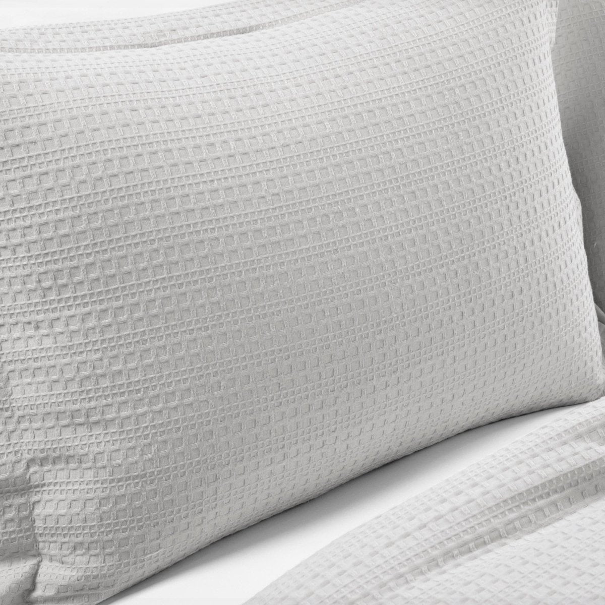Haniya Solid Waffle Woven Cotton Textured Comforter Set