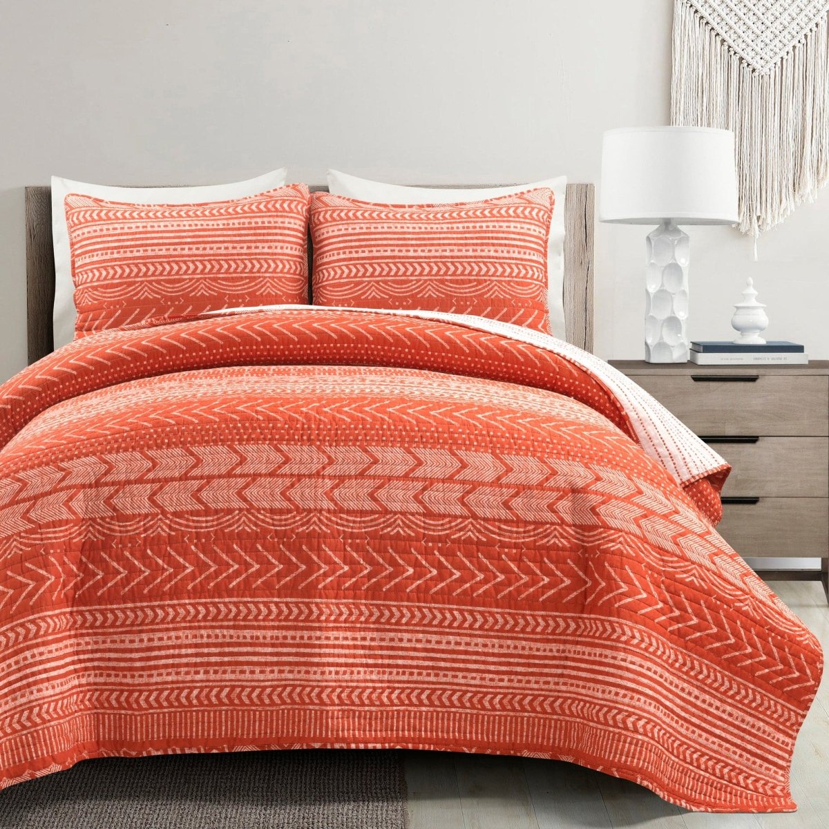 Hygge Geo Quilt 3 Piece Set