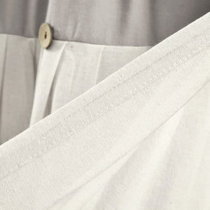 Linen Button Valance Window Panel