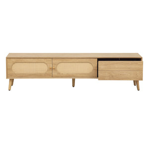 TV Stand For TVs Up To 80", Media Console, Cabinet - Natural