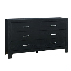 Carlos - 5 Pieces Queen Bedroom Set, Modern Design - Black