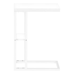 Accent Table, C - Shaped, Marble Look Contemporary & Modern Convenient Design