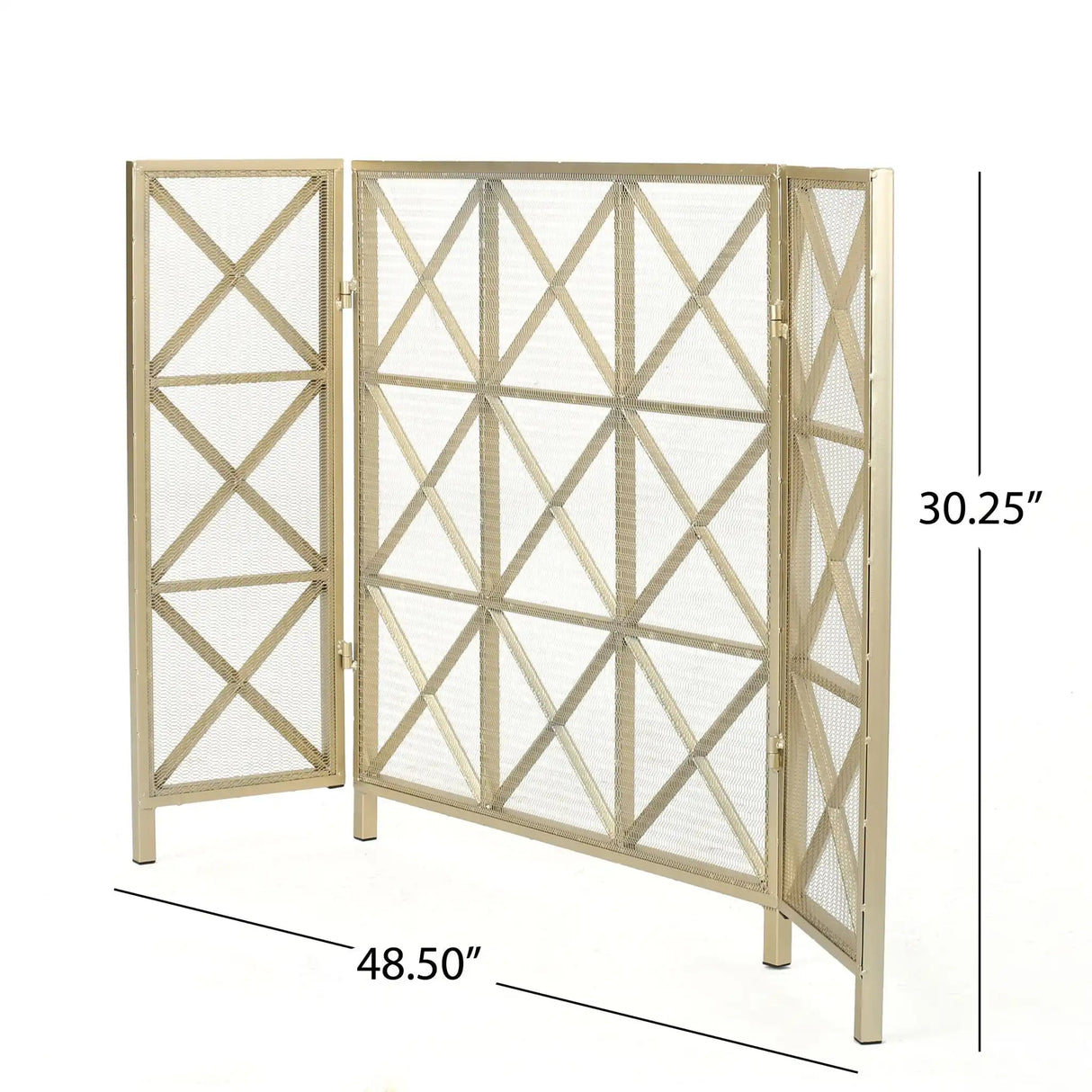 Margaret - 3 Panel Fireplace Screen Iron - Best Buy Furniture