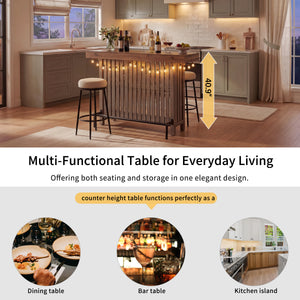 U_Style 3-in-1 Sideboard Table with Wine Storage