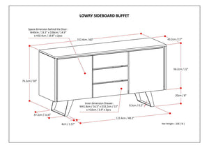 Lowry - Modern Industrial Sideboard Buffet
