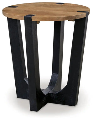 Hanneforth - Round End Table - Brown - Best Buy Furniture
