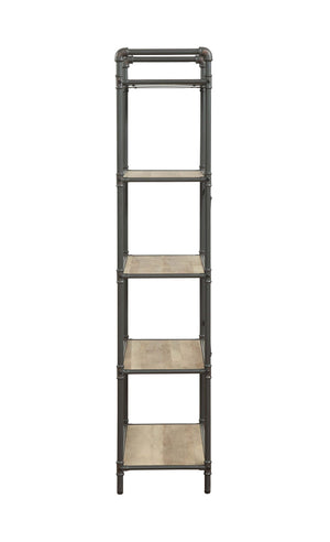 Itzel - Bookshelf - Antique Oak / Sandy Gray - Best Buy Furniture