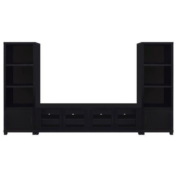 Arnaud - 3 Piece TV Stand Set With Storage - Black