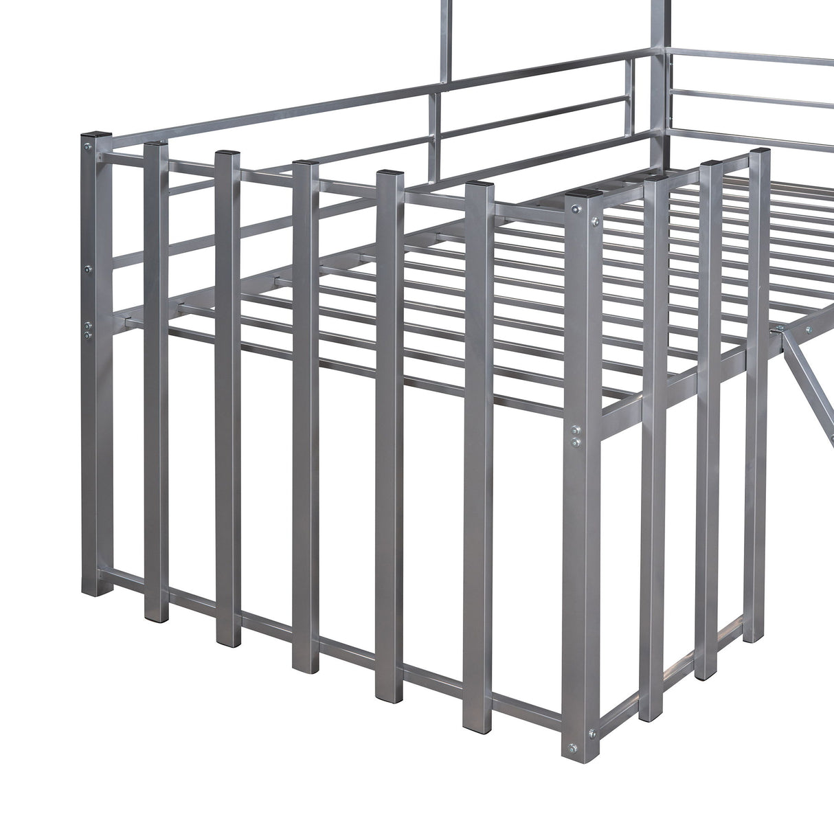 Loft Bed With Roof, Window, Guardrail, Ladder