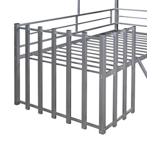 Loft Bed With Roof, Window, Guardrail, Ladder