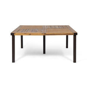 9-Piece Acacia Wood Outdoor Patio Dining Set