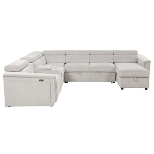 Harvey - Power Recliner Sectional Sleeper - Beige