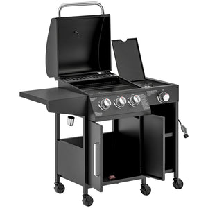 Barbecue Grill Gas Grill with Side Burner