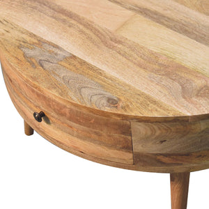 Solid Wood Odyssey Coffee Table, 2-Drawers, Oak-ish