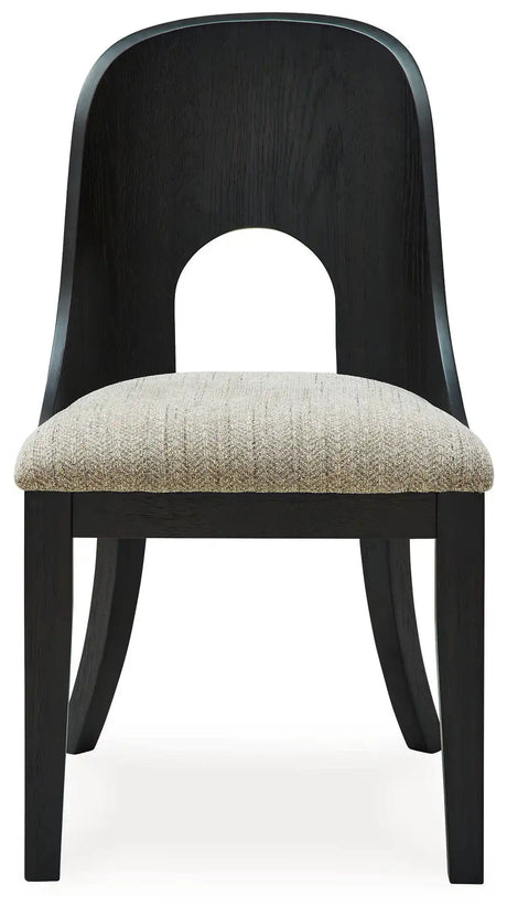 Rowanbeck - Dining Upholstered Side Chair (Set of 2) - Gray / Black - Best Buy Furniture