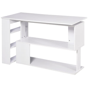 Writing Table Workstation: L Shaped Corner Computer Desk