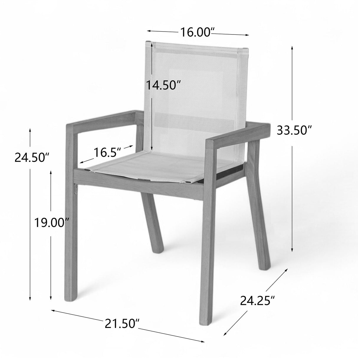 Belfast - Dining Chair With Acacia Wood Frame And Mesh Seating (Set of 2) - Best Buy Furniture