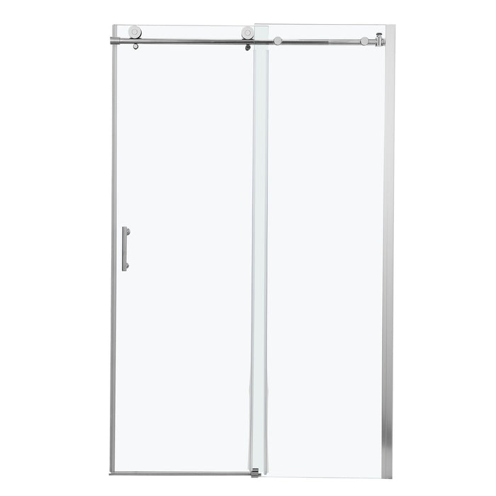 Sliding Bypass Shower Door with Tempered Glass - Pearl Silver, Black, Gray, Gold