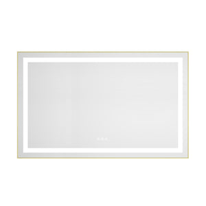 48" x 30" LED Bathroom Mirror with Front and Backlight