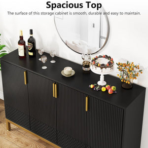 Buffet Sideboard Cabinet With Geometric Doors