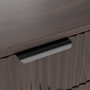 Tilt Out Trash Can Cabinet With Wave Textured Drawer & Pull Out Bin
