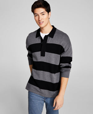 Men's Knit Striped Pullover Sweater
