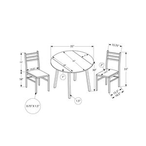 3 Pieces Dining Table Set, Small, Drop Leaf, Contemporary & Modern