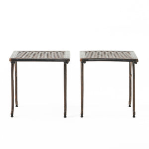 Laughlin - Traditional Style Cast End Table Set - Antique Espresso