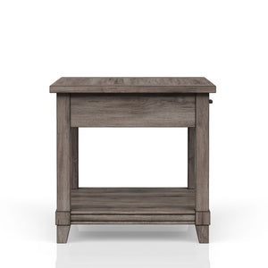 End Table With Storage Drawer Usn - Gray