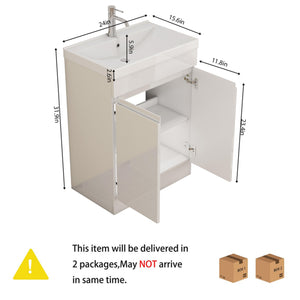 24-Inch Bathroom Vanity With Sink Combo
