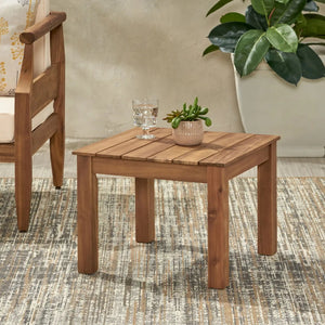 Halcyon - Outdoor Side Table With Slat Design - Best Buy Furniture