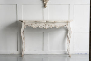 Slimline Wash Console Table, White Washed